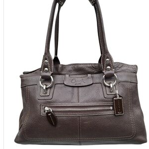 Coach Dark Brown Leather Shoulder Bag